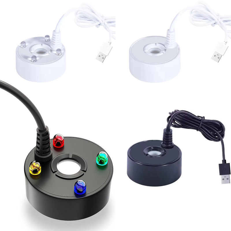 Terrarium Fogger Ultrasonic - USB 4LED Ultraschall-Nebelmaschine, tragbarer Luftbefeuchter für